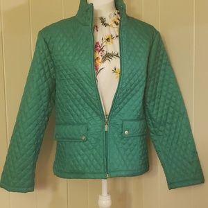 Jane Ashley Green Quilted Jacket